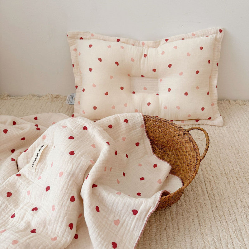 Baby Girls Blanket and Pillow Set for Crib