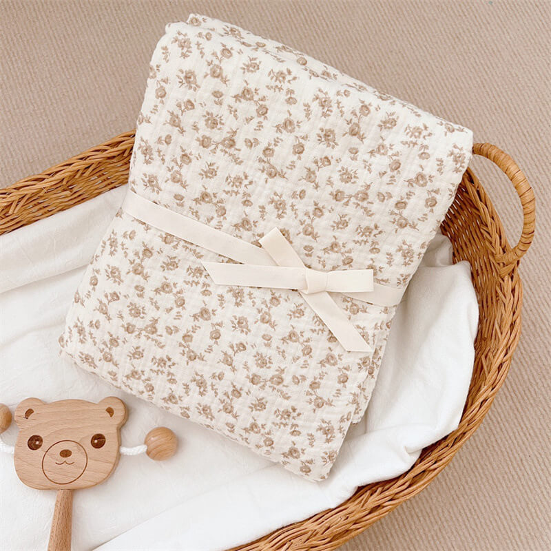 Vintage Floral Baby Blanket