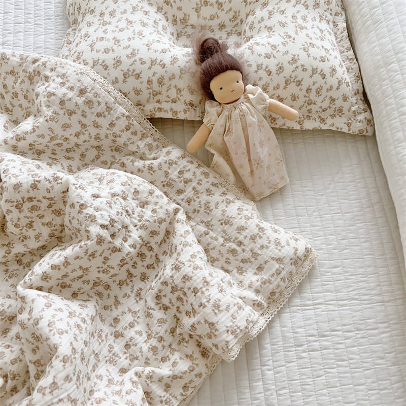 Cotton Toddler Quilt and Pillow Set