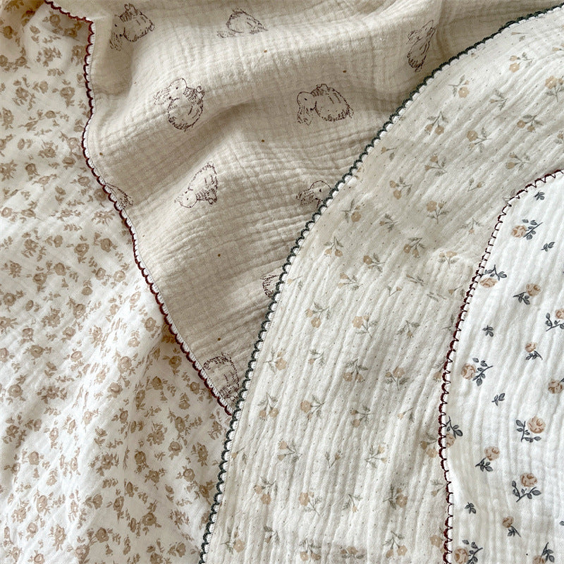 Vintage Floral Baby Blanket