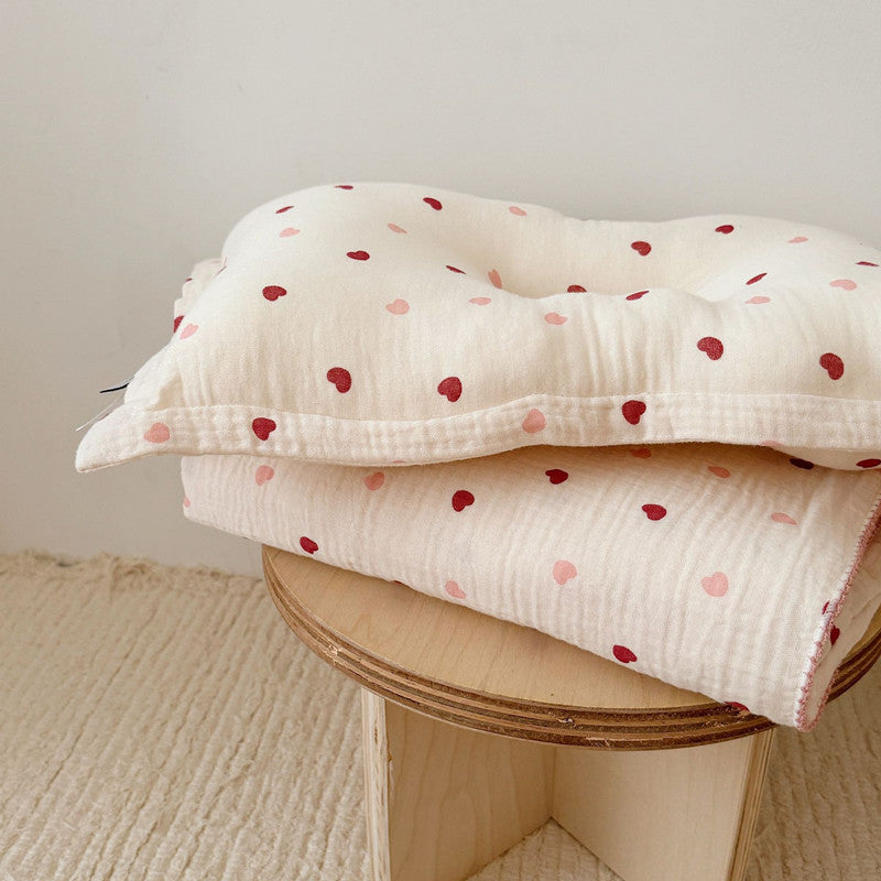 Baby Girls Blanket and Pillow Set for Crib