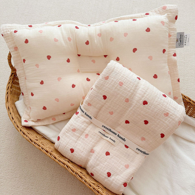 Baby Girls Blanket and Pillow Set for Crib