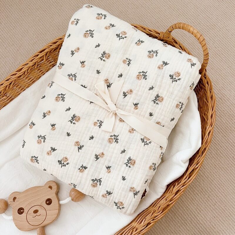 Vintage Floral Baby Blanket