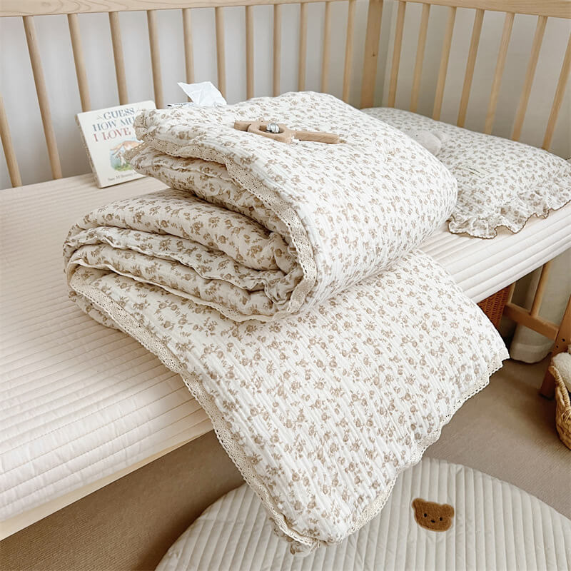 Cotton Toddler Quilt and Pillow Set